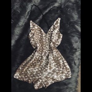 Gold Sequin Romper